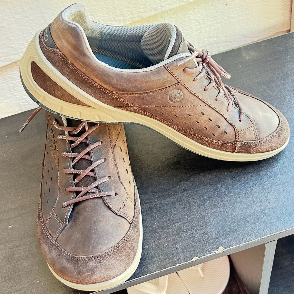Ecco Men's Brown Leather Shoes View 5